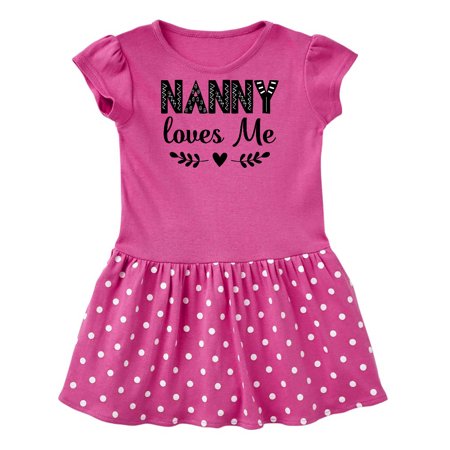 Inktastic My Nanny Loves Me Grandchild Gift Baby Girl Dress
