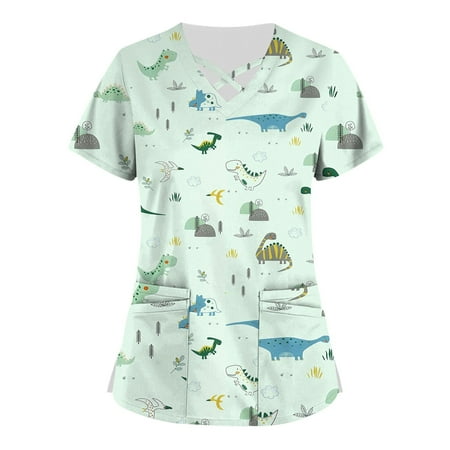 Gotyou Women s Tops Plus Size Cute Printed Scrub Working Uniform Tops for Women Cross V-Neck Short Sleeve Fun T-Shirts Workwear Tee with Pockets Mint Green XL
Gotyou Women s Tops Plus Size Cute Printed Scrub Working Uniform Tops for Women Cross V-Neck Short Sleeve Fun T-Shirts Workwear Tee with Pockets Mint Green XL