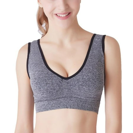Seamless Sports Bra Wirefree Yoga Bra for Women Workout Gym Fitness Bra Medium Support Black
Seamless Sports Bra Wirefree Yoga Bra for Women Workout Gym Fitness Bra Medium Support Black