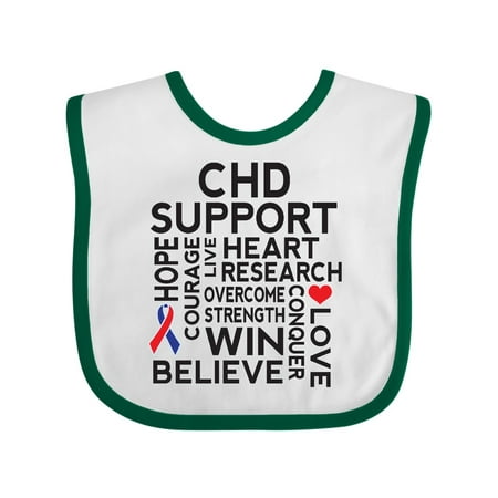Inktastic CHD Awareness Heart Defect Gift Baby Boy or Baby Girl Bib