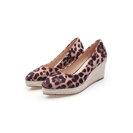 Wazshop Women Dress Shoe Pointy Toe Wedge Pump Comfort Pumps Non-slip Slip On Walking Shoes Womens High Heels Leopard Lightweight Pink 5
Wazshop Women Dress Shoe Pointy Toe Wedge Pump Comfort Pumps Non-slip Slip On Walking Shoes Womens High Heels Leopard Lightweight Pink 5