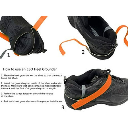 Static Care ESD Adjustable One Size Fits All Anti Static Heel Grounder Straps