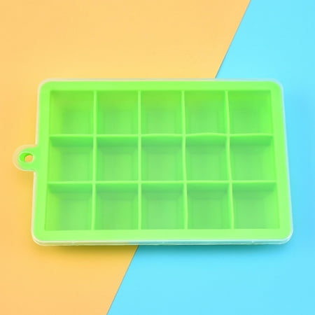 KEVCHE Silicone Ice Maker 15-Cube Ice Tray Ice Mold Storage Container Tray With Lid - Green
KEVCHE Silicone Ice Maker 15-Cube Ice Tray Ice Mold Storage Container Tray With Lid - Green
