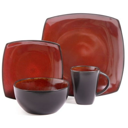 Better Homes and Gardens Tuscan Red 16-Piece Dinnerware Set
