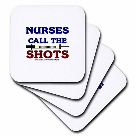 3dRose Nurses Call The Shots Soft Coasters set of 8