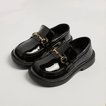 Girls Black Casual Loafers Softness Comfortable Shoes Spring Autumn