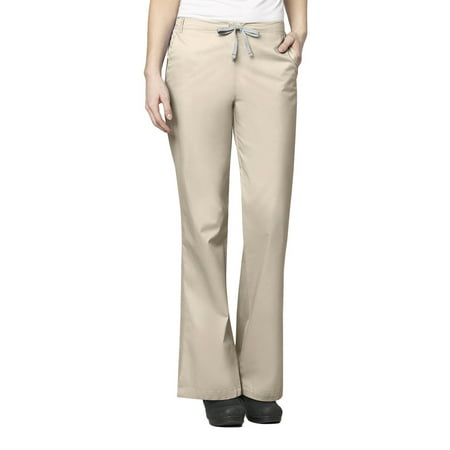 wonderwink women s wonderwork flare leg scrub pant khaki small