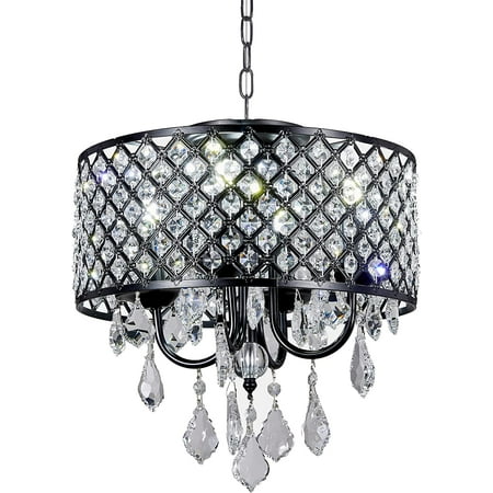 HUIXIAN 4-Light Antique Black Round Metal Shade Crystal Chandelier Pendant Hanging Ceiling Fixture
HUIXIAN 4-Light Antique Black Round Metal Shade Crystal Chandelier Pendant Hanging Ceiling Fixture