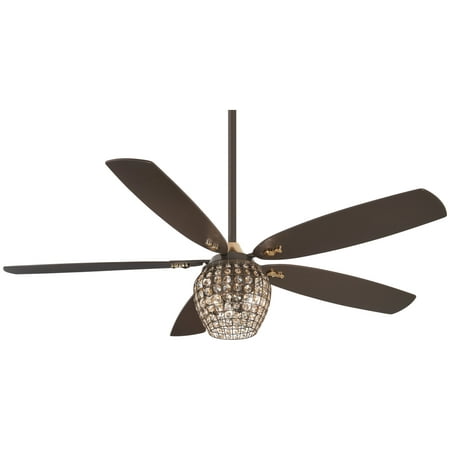 Minkaaire Bling Bling 56 5 Blade Indoor Led Ceiling Fan - Bronze