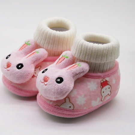 YOHOME Infant Newborn Baby Girls Cartoon Rabbit Winter Boots Tightness Warm