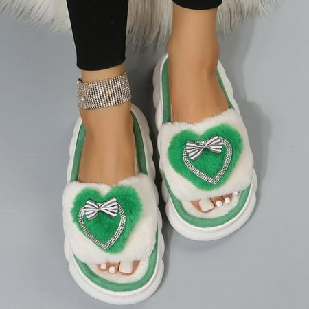 PIKADINGNIS 2022 Heart Modelling Design Fluffy Fur Slippers Women Winter Warm Closed Plush Home Slippers Platform Height 4cm Women Shoes
PIKADINGNIS 2022 Heart Modelling Design Fluffy Fur Slippers Women Winter Warm Closed Plush Home Slippers Platform Height 4cm Women Shoes