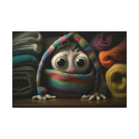 Barbara J Sock Trolls D 30” x 20” Cotton Canvas Wall Art Digital Print