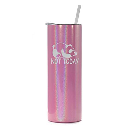 20 oz Skinny Tall Tumbler Stainless Steel Vacuum Insulated Travel Mug Cup With Straw Panda Not Today Funny (Pink Iridescent Glitter)
20 oz Skinny Tall Tumbler Stainless Steel Vacuum Insulated Travel Mug Cup With Straw Panda Not Today Funny (Pink Iridescent Glitter)