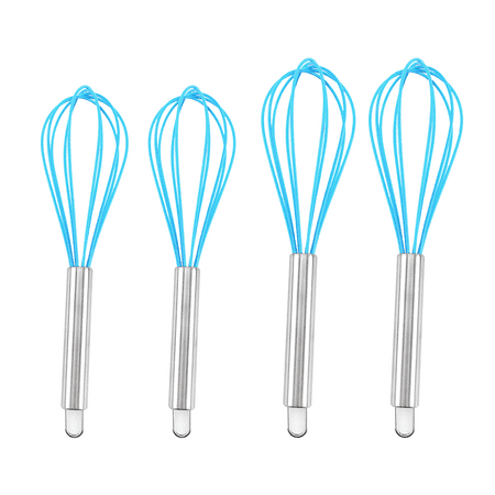 Heat Resistant Kitchen Whisks for Cooking Non Stick Cookware Perfect for Blending Whisking Beating 2 Pieces of 8 Inches + 2 Pieces of 10 Inches (Blue)
Heat Resistant Kitchen Whisks for Cooking Non Stick Cookware Perfect for Blending Whisking Beating 2 Pieces of 8 Inches + 2 Pieces of 10 Inches (Blue)