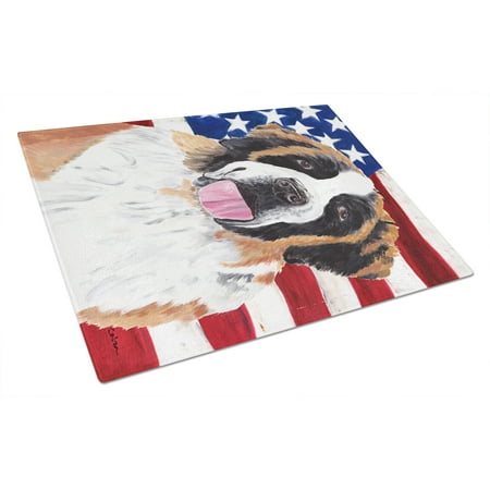Carolines Treasures SC9027LCB USA American Flag with Saint Bernard Glass Cutting Board Large 12H x 16W multicolor
Carolines Treasures SC9027LCB USA American Flag with Saint Bernard Glass Cutting Board Large 12H x 16W multicolor