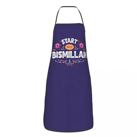 Start With Bismillah Apron for Women Men Unisex Bib Kitchen Cooking Tablier Cuisine Chef Baking
Start With Bismillah Apron for Women Men Unisex Bib Kitchen Cooking Tablier Cuisine Chef Baking