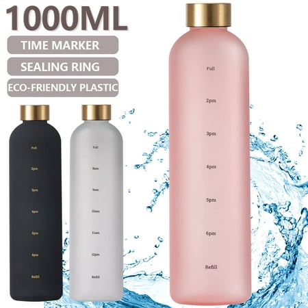 32oz Motivational Sports Water Bottle with Time Marker BPA-Free Leakproof Water Cup
32oz Motivational Sports Water Bottle with Time Marker BPA-Free Leakproof Water Cup