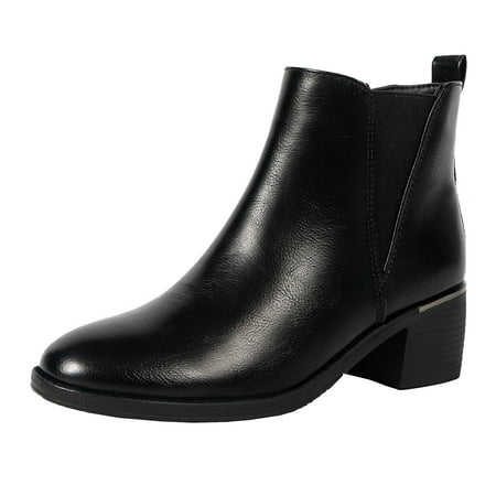 Black Boots for Women Side Zip Chunky Heeled Boots For Women Ankle Boots Retro Pointed Toe Short Booties Ladies Shoes Ankle Boots for Women PU Black
Black Boots for Women Side Zip Chunky Heeled Boots For Women Ankle Boots Retro Pointed Toe Short Booties Ladies Shoes Ankle Boots for Women PU Black