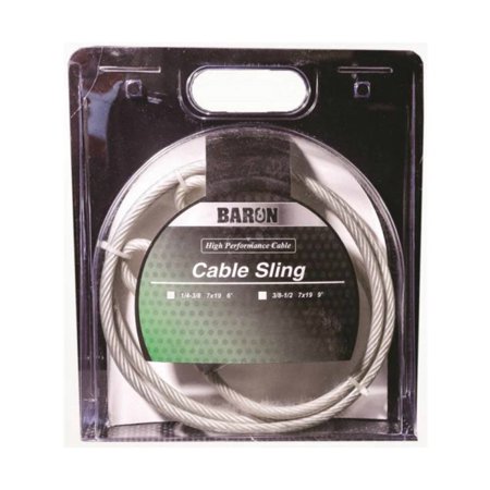 Baron Baron 08505/50580 Vinyl Coated Cable Sling 3/8 x1/2 x9 One Loop