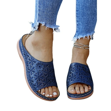 WEARELLAS Womens Summer Casual Hollow Floral Slippers Wedge Heel Comfy Flatform Walking Beach Sandals Shoes
WEARELLAS Womens Summer Casual Hollow Floral Slippers Wedge Heel Comfy Flatform Walking Beach Sandals Shoes