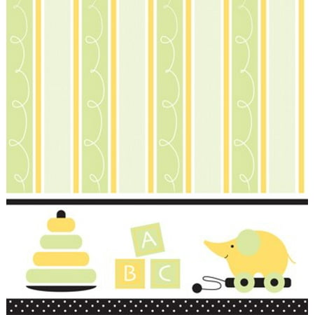Stroller Fun Baby Shower Printed Plastic Tablecover.