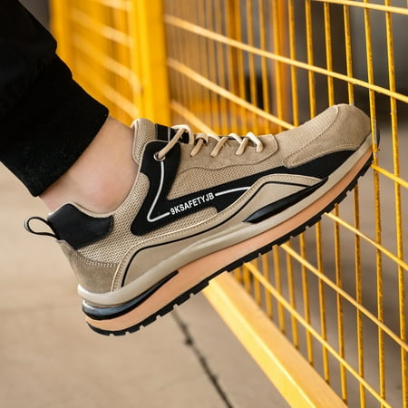 Men‘s Steel Toe Anti-skid Safety Work Sneaker Grey