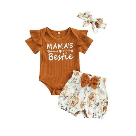3Pcs Toddler Kid Girls Clothes Outfits Ruffle Short Sleeve Shirt + Flower Shorts + Headband Summer Shorts Set
3Pcs Toddler Kid Girls Clothes Outfits Ruffle Short Sleeve Shirt + Flower Shorts + Headband Summer Shorts Set