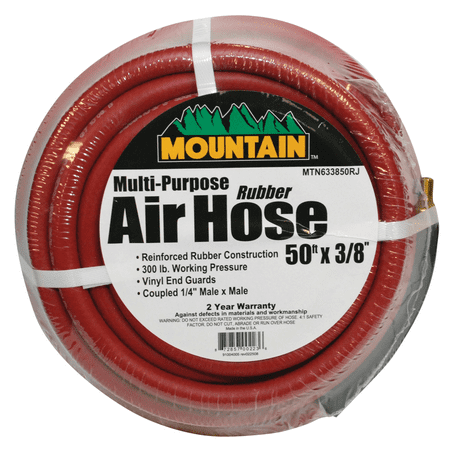Hose 50ft. 3/8Id Rubber 2 Spiral