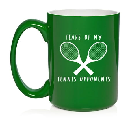 Tears Of My Tennis Opponents Funny Ceramic Coffee Mug Tea Cup Gift for Her Him Friend Coworker Wife Husband (15oz Green)
Tears Of My Tennis Opponents Funny Ceramic Coffee Mug Tea Cup Gift for Her Him Friend Coworker Wife Husband (15oz Green)