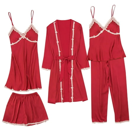 BELLZELY Womens Pajamas Plus Size Clearance Women s Sleepwear Long Pants+Tops Pajamas Five Piece Set Home
BELLZELY Womens Pajamas Plus Size Clearance Women s Sleepwear Long Pants+Tops Pajamas Five Piece Set Home