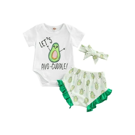 Nokpsedcb Infant Baby Boys Girls Summer Clothes Set Letter Print Short Sleeve Romper + Avocado Print Shorts + Hairband White 3-6 Months
Nokpsedcb Infant Baby Boys Girls Summer Clothes Set Letter Print Short Sleeve Romper + Avocado Print Shorts + Hairband White 3-6 Months