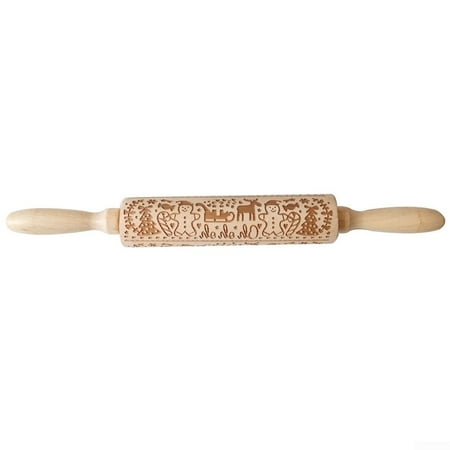 Hayafir Wooden Christmas Printed Rolling Pin Carving Pin Baking Embossed Cookie Pin
Hayafir Wooden Christmas Printed Rolling Pin Carving Pin Baking Embossed Cookie Pin