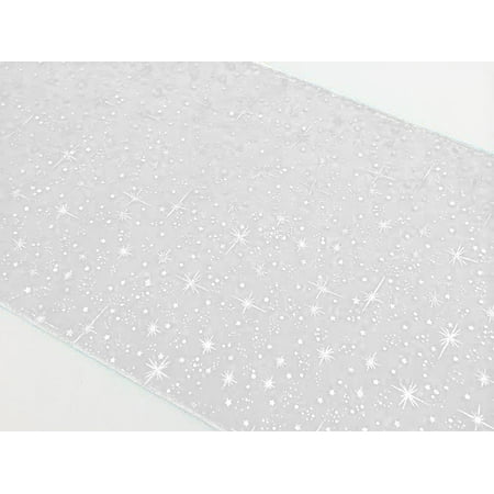 Light Weight Sheer Organza with Silver Stars Decorative Table Runner White
Light Weight Sheer Organza with Silver Stars Decorative Table Runner White