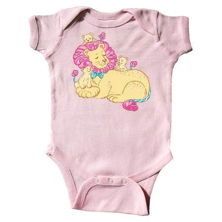 Inktastic Cotton Candy Lions with Pink Mane Gift Baby Boy or Baby Girl Bodysuit