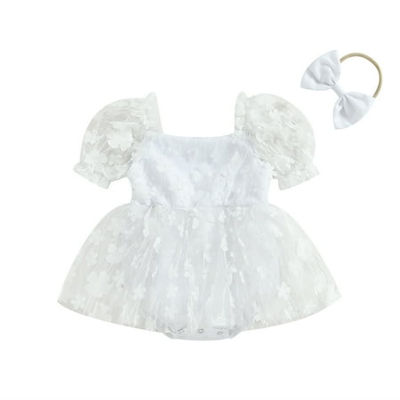 Baby Girl 2 Piece Outfits Flower Short Sleeve Romper Dress with Cute Headband Set Summer Clothes
Baby Girl 2 Piece Outfits Flower Short Sleeve Romper Dress with Cute Headband Set Summer Clothes