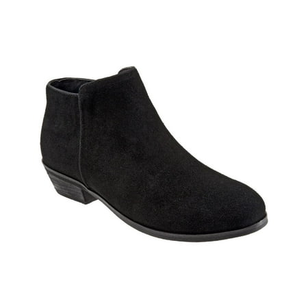 SoftWalk Womens Rocklin Suede Solid Chukka Boots Black 9.5 Wide (C D W)