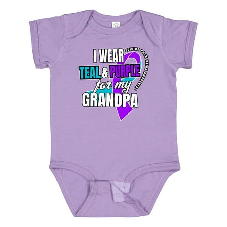 Inktastic Suicide Prevention I Wear Teal and Purple for My Grandpa Gift Baby Boy or Baby Girl Bodysuit
Inktastic Suicide Prevention I Wear Teal and Purple for My Grandpa Gift Baby Boy or Baby Girl Bodysuit
