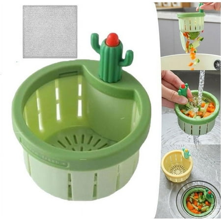 SDJMa Cactus Kitchen Sink Strainer Comes with dishcloth Press Automatic Dumping Basket Multifunctional Cactus Sink Draining Basket Filter Lifting Basket Kitchen Waste (Green)
SDJMa Cactus Kitchen Sink Strainer Comes with dishcloth Press Automatic Dumping Basket Multifunctional Cactus Sink Draining Basket Filter Lifting Basket Kitchen Waste (Green)