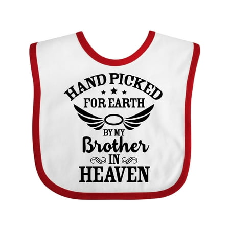 Inktastic Handpicked for Earth by My Brother in Heaven Angel Wings Gift Baby Boy or Baby Girl Bib
Inktastic Handpicked for Earth by My Brother in Heaven Angel Wings Gift Baby Boy or Baby Girl Bib