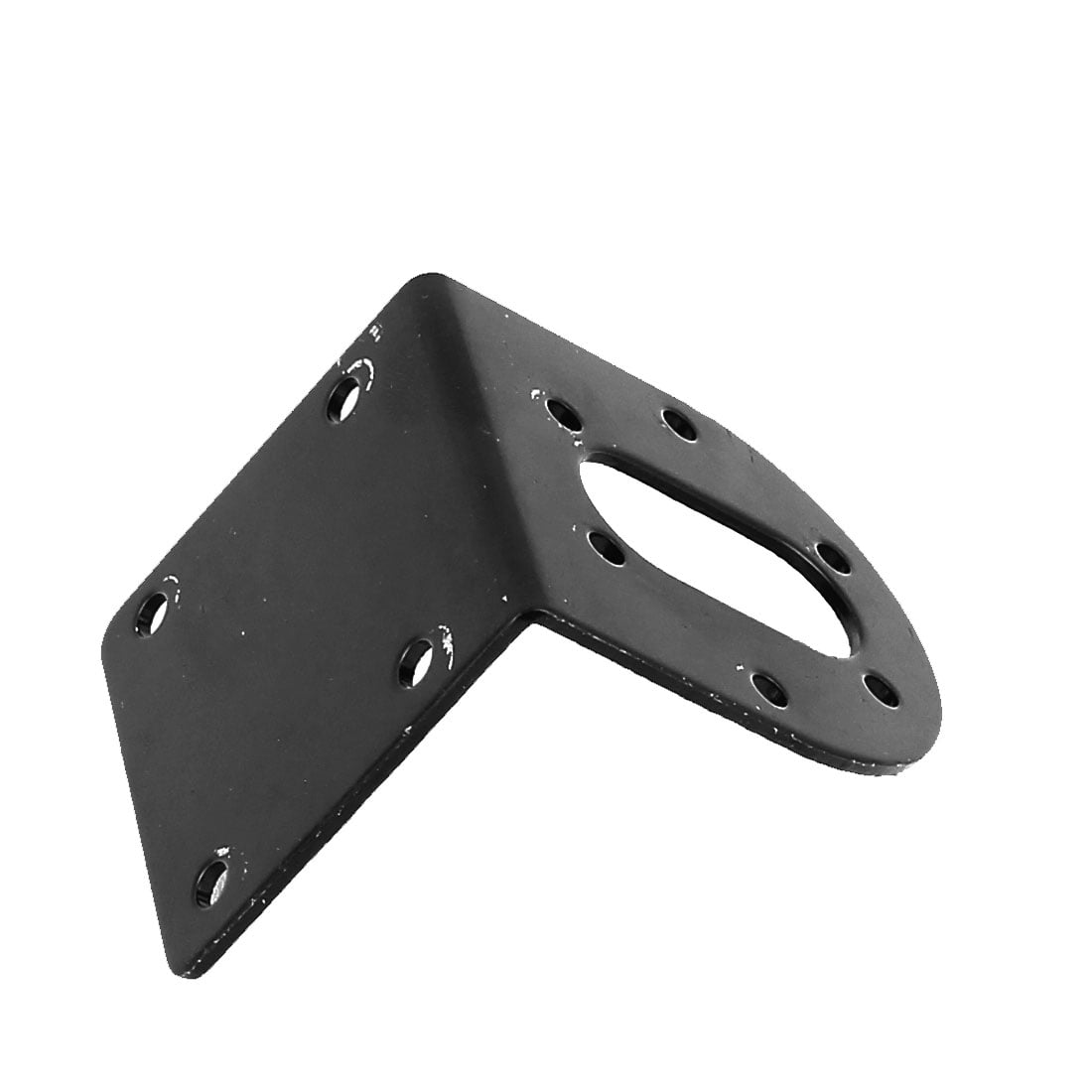 Black 90 Degree Metal Mounting Plate Bracket for 37mm DC Speed Reducer