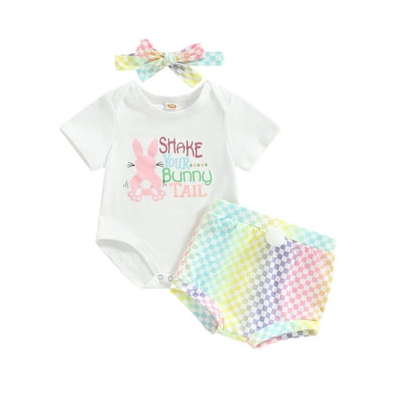 Licupiee Baby Girl Easter Day Outfit Newborn Infant Short Sleeve Bunny Romper Onepiece Shirt Top Shorts Rabbit Clothes Set
Licupiee Baby Girl Easter Day Outfit Newborn Infant Short Sleeve Bunny Romper Onepiece Shirt Top Shorts Rabbit Clothes Set