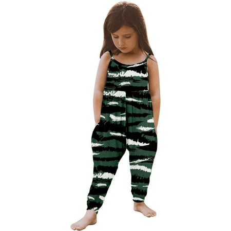 TUOBARR Toddler Baby Girl Jumpsuits Summer Cartoon Printing Strap Romper Pants With Pockets Green (1-6Years)
TUOBARR Toddler Baby Girl Jumpsuits Summer Cartoon Printing Strap Romper Pants With Pockets Green (1-6Years)