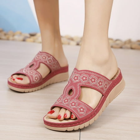 Alueeu Women s slipper Fashion Women Summer Slip-On Wedges Beach Open Toe Breathable Sandals Shoes
Alueeu Women s slipper Fashion Women Summer Slip-On Wedges Beach Open Toe Breathable Sandals Shoes