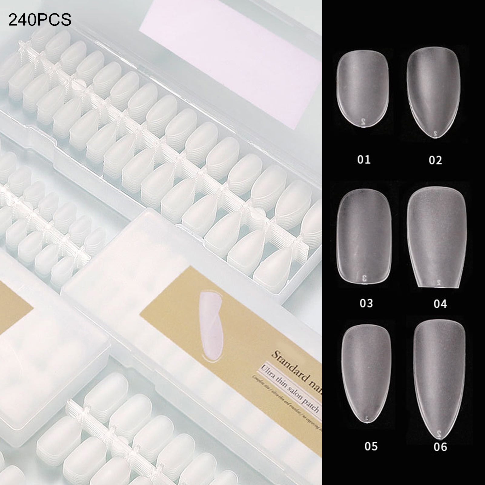 Mairbeon 1 Box Artificial Nails Flexible Ultra Thin Matte Finish