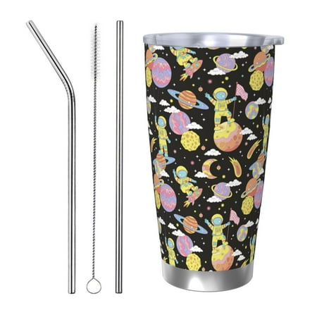 Gaeub Cartoon Astronaut In Spacesuit Print 20-Ounce Stainless Steel Car Cup Tumblers Cups with Lids and Straw Coffee Cups for Adults Kids Home Car Office School Travel Party-Straw Three-piece Set
Gaeub Cartoon Astronaut In Spacesuit Print 20-Ounce Stainless Steel Car Cup Tumblers Cups with Lids and Straw Coffee Cups for Adults Kids Home Car Office School Travel Party-Straw Three-piece Set