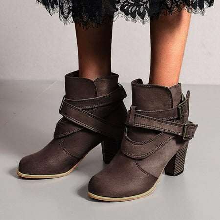 TALKVE Shoes Thick Scrub Heel Ankle Women s Buckle High Fashion Boots Student Belt Women s Boots
TALKVE Shoes Thick Scrub Heel Ankle Women s Buckle High Fashion Boots Student Belt Women s Boots