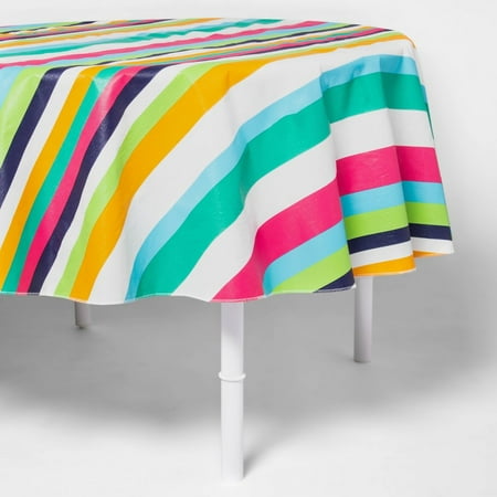 70 Polyester Bright Stripe Round Tablecover - Sun Squad
70 Polyester Bright Stripe Round Tablecover - Sun Squad