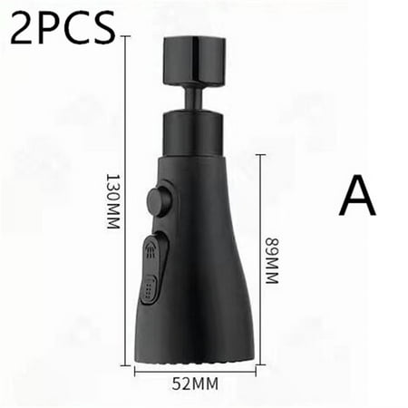 Livesture Universal Pressurized Faucet Sprayer Anti-splash 360 Degree Rotating Water Tap Three Stall Water Saving Faucet Nozzle Adapter Matte black A 2PCS
Livesture Universal Pressurized Faucet Sprayer Anti-splash 360 Degree Rotating Water Tap Three Stall Water Saving Faucet Nozzle Adapter Matte black A 2PCS