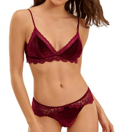 Women Sexy Lingerie Set Lace Bra Panties Set Deep V-neck Floral Lace Bra Underwear Suit
Women Sexy Lingerie Set Lace Bra Panties Set Deep V-neck Floral Lace Bra Underwear Suit