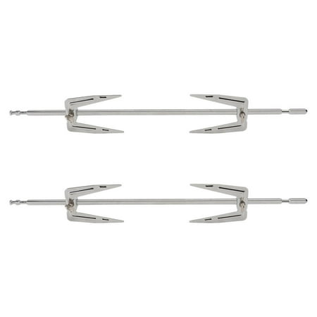 HOMEMAXS 2 sets of BBQ Kitchen Grill Forks Stainless Steel Food Forks Oven Accessory